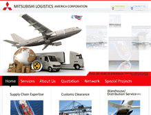 Tablet Screenshot of mitsubishi-logistics-america.com